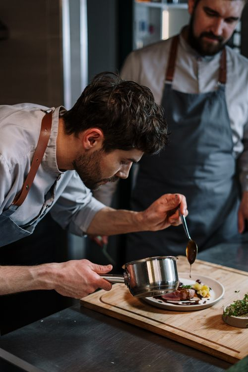 Imagem de culinária usada como demonstração de corte